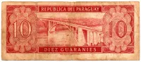 Paraguai - 10 Guaranies - Cédula Estrangeira - BC - Foto 2