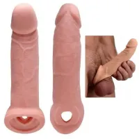 Capa Peniana Cyber com Anel Escroto 20 x 4,5cm - BC1030 - Foto 2