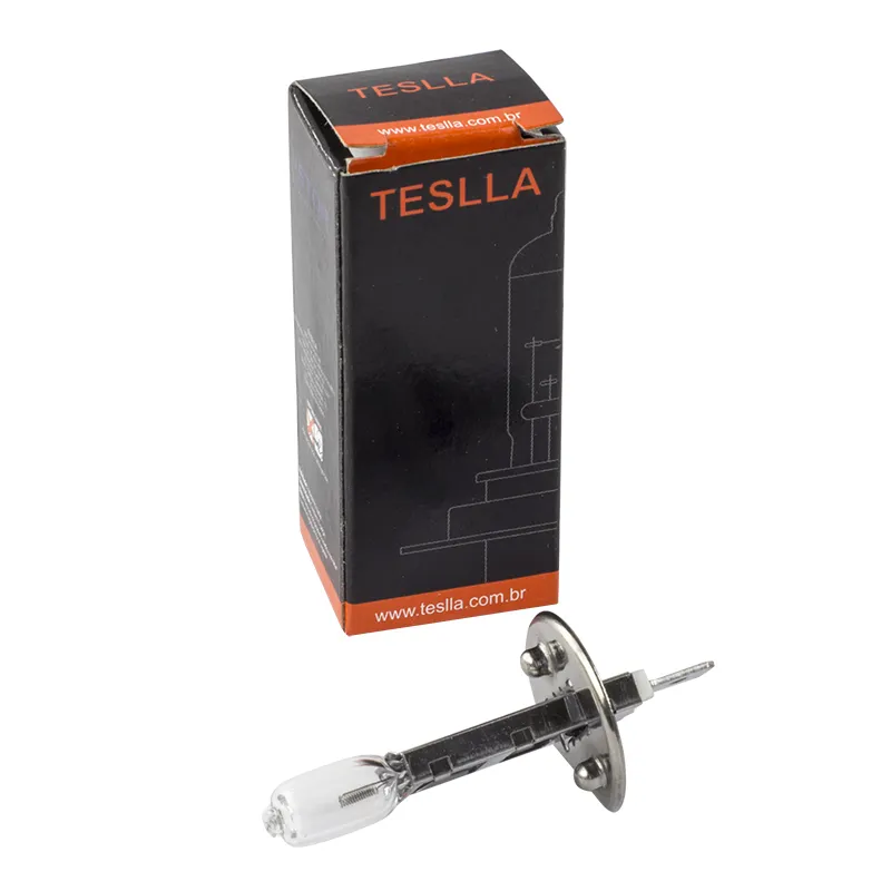 Lâmpada Halógena H1 Luz Original Teslla 12V 55W