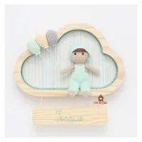 Menininho - 3 balões - Nuvem M - Porta Maternidade