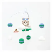 Móbile Ursinho Aviador  - Nuvens + Bolinhas - Foto 13