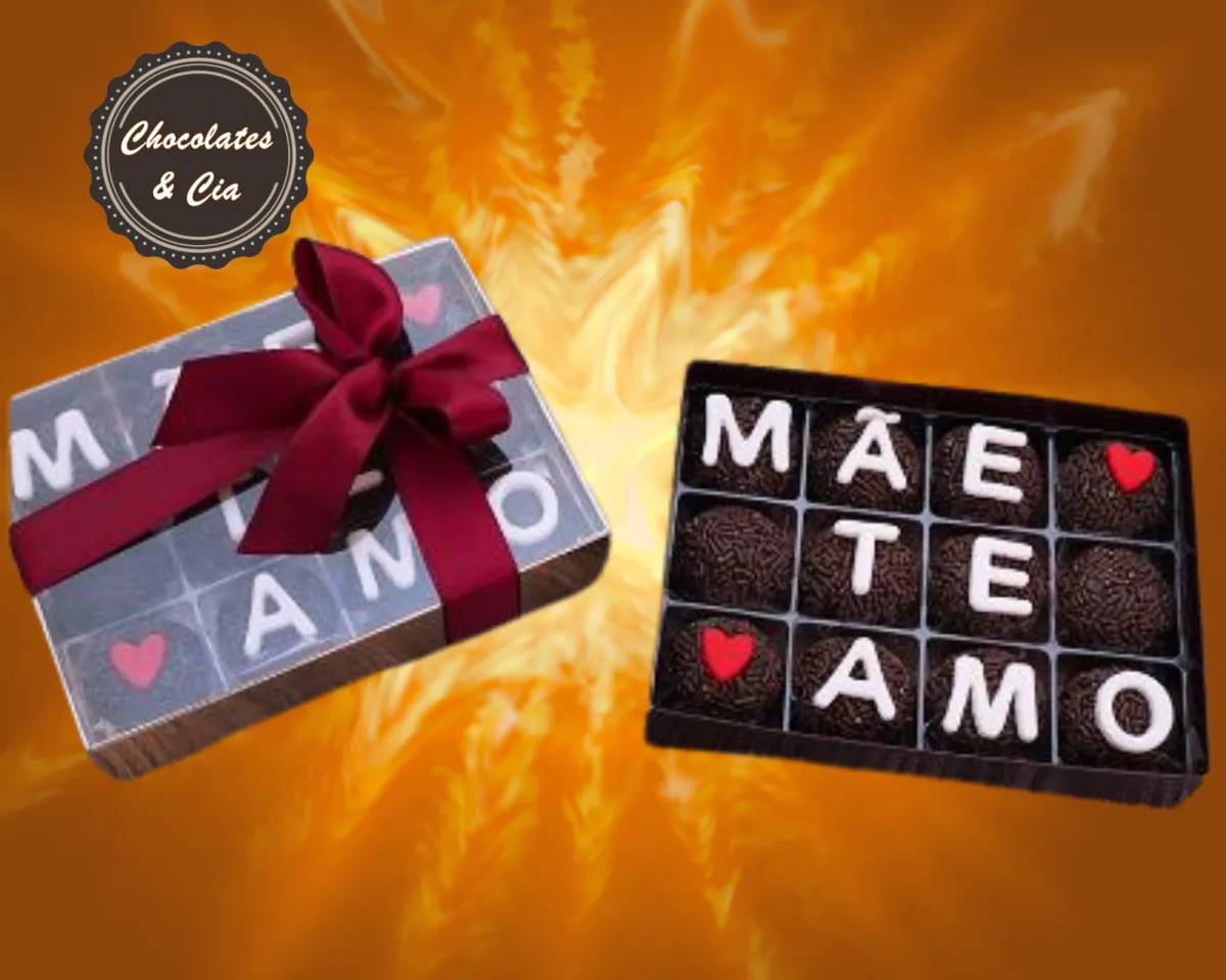 Caixa de Brigadeiro Te Amo Mãe Imagem