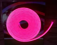 Mangueira Fita LED Neon ROSA 12v rolo 5 metros - Foto 2