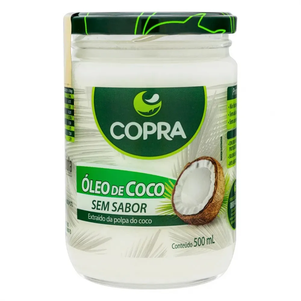 Óleo de Coco Sem Sabor/Cheiro 500ml  Imagem