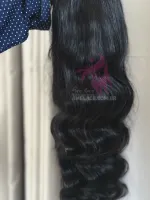 60/65cm  versao soft 220gramas Lace Front UltraHD humana AlBan cabelo brasileiro repartição  LivreBigPlus®  - Foto 17