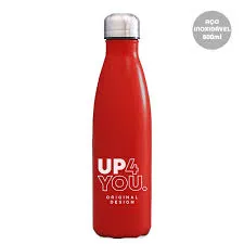 GARRAFA COLA 500ML VERMELHA TERMICA  Imagem