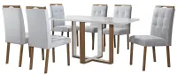 Mesa 6 Cadeiras Londrina/angelina MDF com vidro   1,80x0,80 varias cores tot - Foto 4