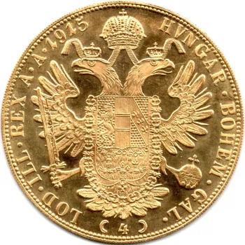 Monarquia Austro-Húngara - 1915 (Restrike) - 4 Ducats - Franz Joseph I - Ouro .986 - 13,96g - 40mm - Foto 2