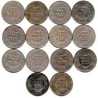 1918 à 1935 - Lote com 50 Moedas de 100 - 200 e 400 Réis - Moedas das Imagens - Foto 7