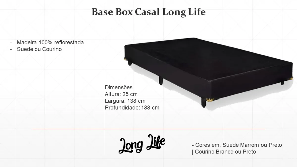 Base Box Casal Alto nivel 40 cm