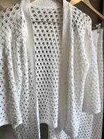 CONJUNTO CARDIGAN E SAIA EM TRICOT - BRANCO - Foto 8
