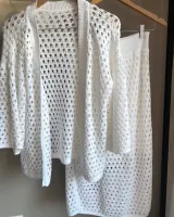 CONJUNTO CARDIGAN E SAIA EM TRICOT - BRANCO - Foto 10