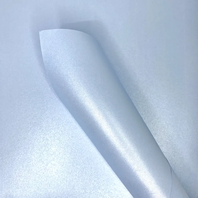 Papel Perolado Liso Azul- Tam. A4 - 1uni. Imagem