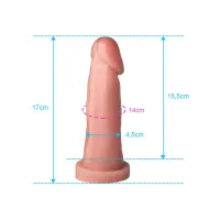 PRÓTESE MON PLAISIR MACIA E MACIÇA EM FORMATO DE PÊNIS 17 x 4,5 CM - BEGE CLARA.                                                               LIBYSEXSHOP               - Foto 2