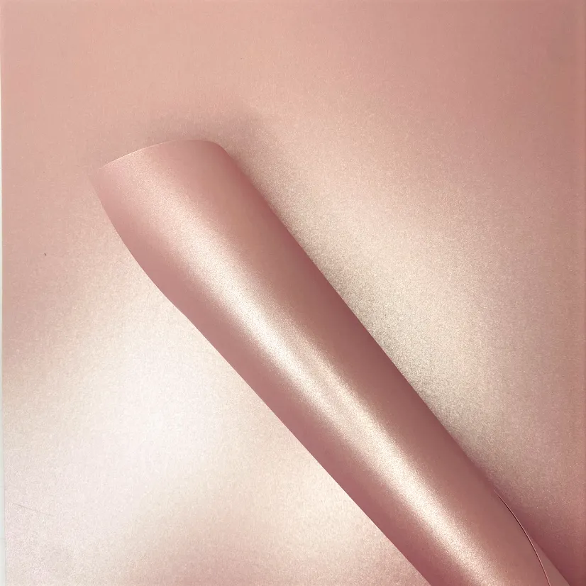 Papel Perolado Liso Rosa - Tam. A4 - 1uni.