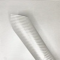 Papel Perolado Listras Prata - Tam. A4 - 1uni.