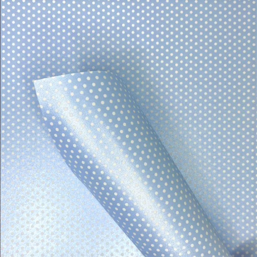 Papel Perolado Poá Azul- Tam. A4 - 1uni. 