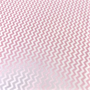 Papel Perolado Chevron Rosa- Tam. A4 - 1uni. - Foto 2