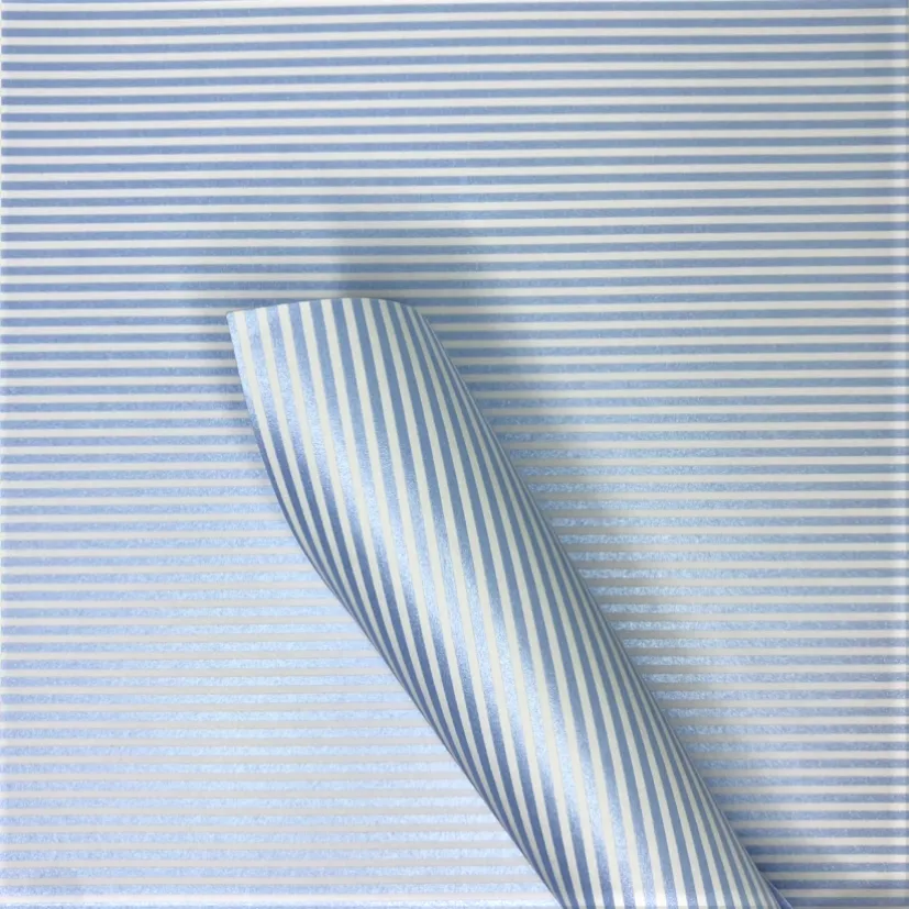 Papel Perolado Listras Azul - Tam. A4 - 1uni. 