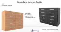 Cômoda 10 Gavetas Austin - Foto 5