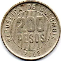 Colômbia - 2008 - 200 Pesos