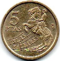 Espanha - 1997 - 5 Pesetas - Comemorativa - Islas Baleares