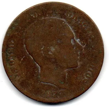 Espanha - 1877 - 10 Centimos - UTG