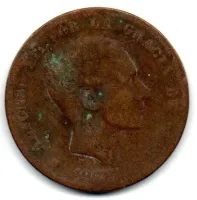 Espanha - 1878 - 10 Centimos - UTG