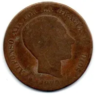 Espanha - 1877 - 10 Centimos - UTG