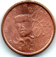 França - 2015 - 1 Euro Cent