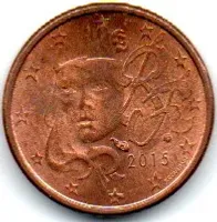 França - 2015 - 1 Euro Cent
