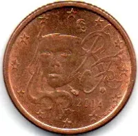 França - 2014 - 1 Euro Cent