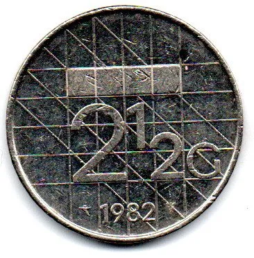 Holanda - 1982 - 2 1/2 Gulden