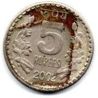 Índia - 2002 - 5 Rupees