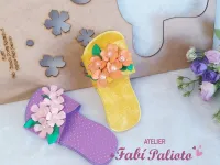 G1.327  Gabarito de Moldes em MDF Chinelo Porta Recados 2