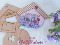 G1.328  Gabarito de Moldes em MDF Casa porta Toalha - Foto 5