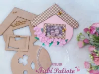 G1.328  Gabarito de Moldes em MDF Casa porta Toalha - Foto 6