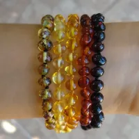 Pulseira de Âmbar Báltico 17/18cm polido - Foto 3