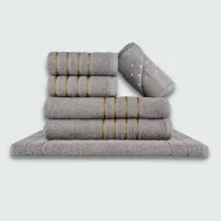 Jogo de Toalhas 24 pçs Coleção Dubai 100% Algodão CZ+BR+AZ+MR - Foto 2