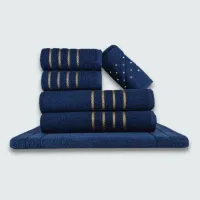 Jogo de Toalhas 24 pçs Coleção Dubai 100% Algodão VD+CZ+BR+AZ - Foto 5