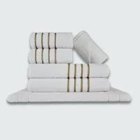 Jogo de Toalhas 24 pçs Coleção Dubai 100% Algodão BG+VD+CZ+BR - Foto 5