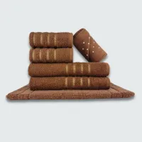 Jogo de Toalhas 24 pçs Coleção Dubai 100% Algodão AZ+MR+RS+BG - Foto 3