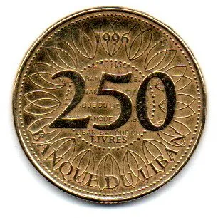 Líbano - 1996 - 250 Livres