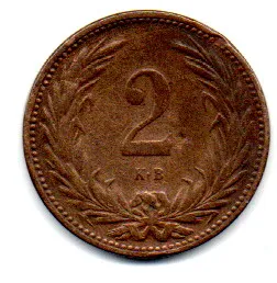 Hungria - 1896 - 2 Fillér