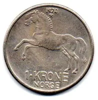 Noruega - 1970 - 1 Krone