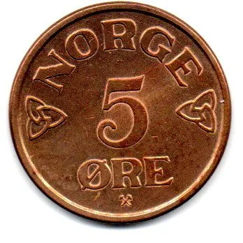 Noruega - 1953 - 5 Ore