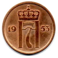 Noruega - 1953 - 5 Ore - Foto 2