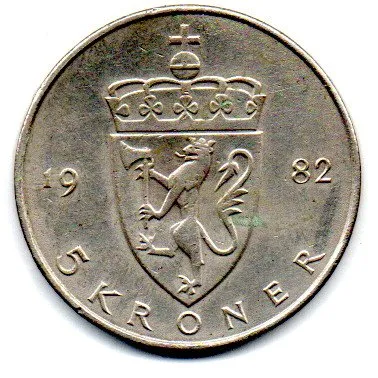 Noruega - 1982 - 5 Kroner