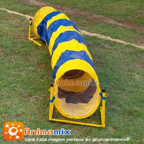 Tunel de Lona Adestrar cães  4mts com suporte Imagem