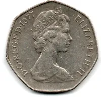 Reino Unido - 1977 - 50 Pence - Foto 2